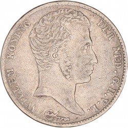 ½ Gulden. Willem I. 1822 U. Fraai / Zeer Fraai.