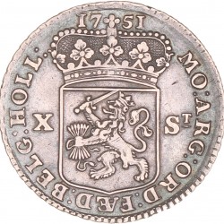 10 Stuiver. Holland. 1751. Zeer Fraai / Prachtig.