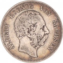German States. Saxony. Albert. 2 Mark. 1888.