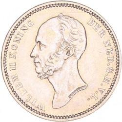 25 Cent. Willem II. 1849. Prachtig -.