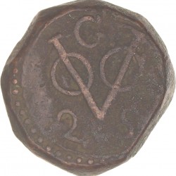 2 Stuiver. V.O.C. Ceylon. 1789. Zeer Goed / Fraai.