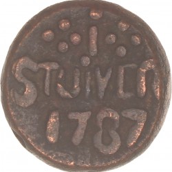 1 Stuiver. V.O.C. Ceylon. 1787. Zeer Fraai +.
