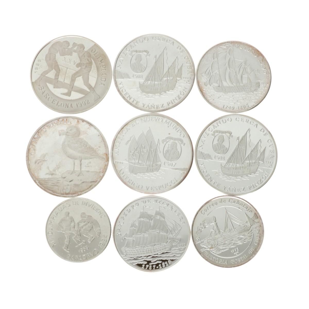 Cuba. Lot (9) 5 Pesos - 10 Pesos. 1983 - 2004.