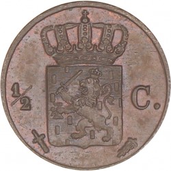½ Cent. Willem II. 1846. FDC.