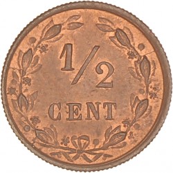 ½ Cent. Willem III. 1885. FDC.