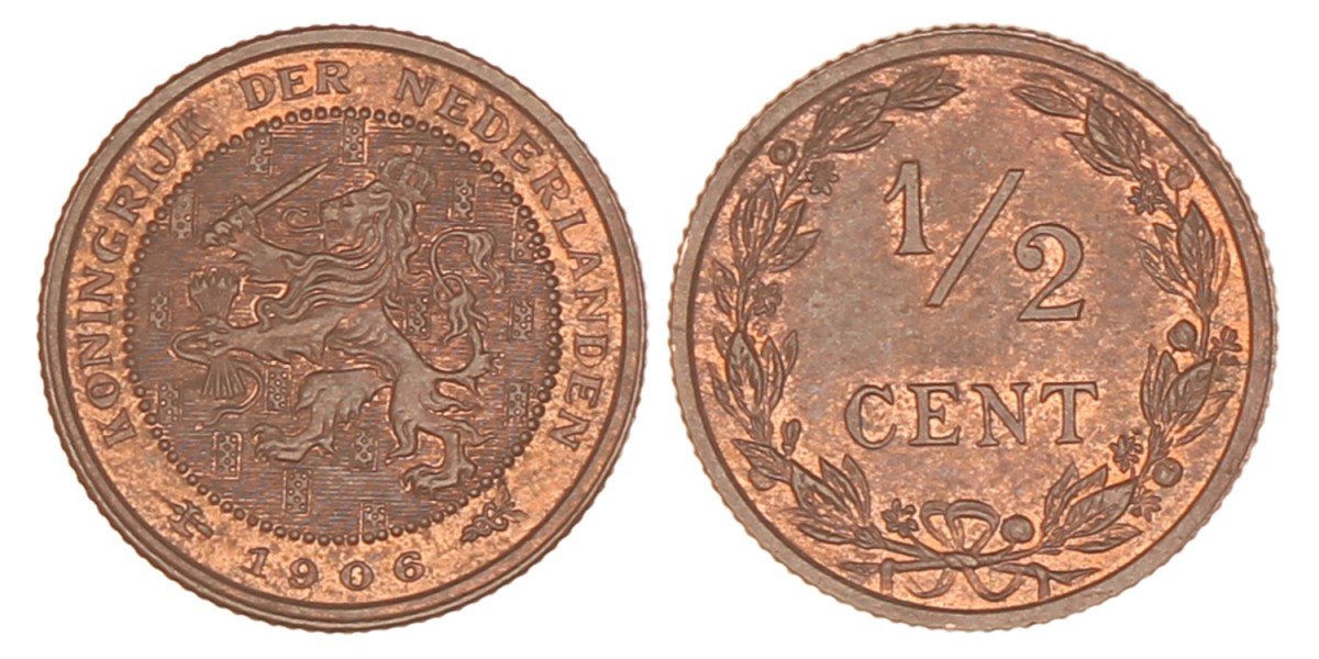 ½ Cent. Wilhelmina. 1906. FDC.