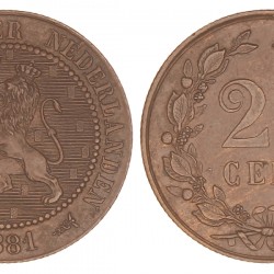 2½ Cent. Willem III. 1881. UNC.