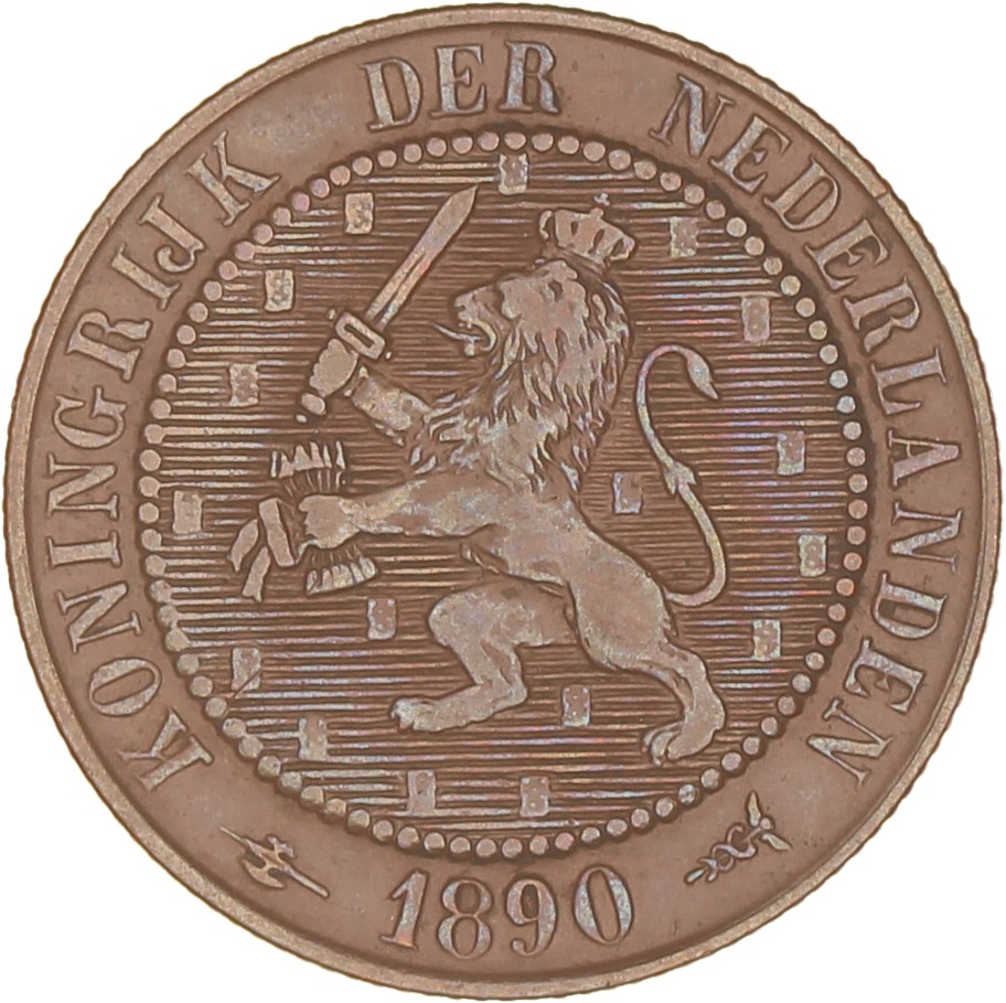2½ Cent. Willem III. 1890. Prachtig +.