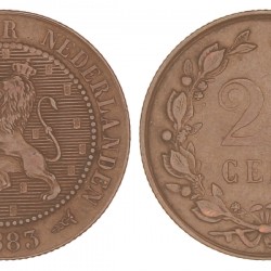 2½ Cent. Willem III. 1883. Prachtig -.