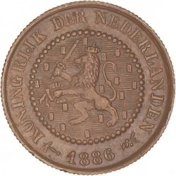 ½ Cent. Willem III. 1886. FDC.