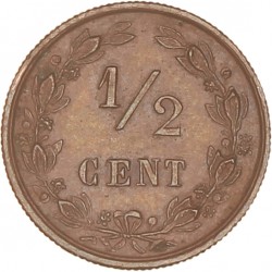 ½ Cent. Willem III. 1886. FDC.