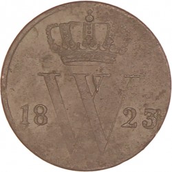 ½ Cent. Willem I. 1823 B. Zeer Fraai / Prachtig.