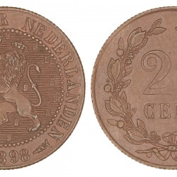 2 ½ Cent. Wilhelmina. 1898. Prachtig / UNC.