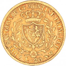 Italian States. Sardinia. Carlo Felice. 20 Lire. 1827 L.