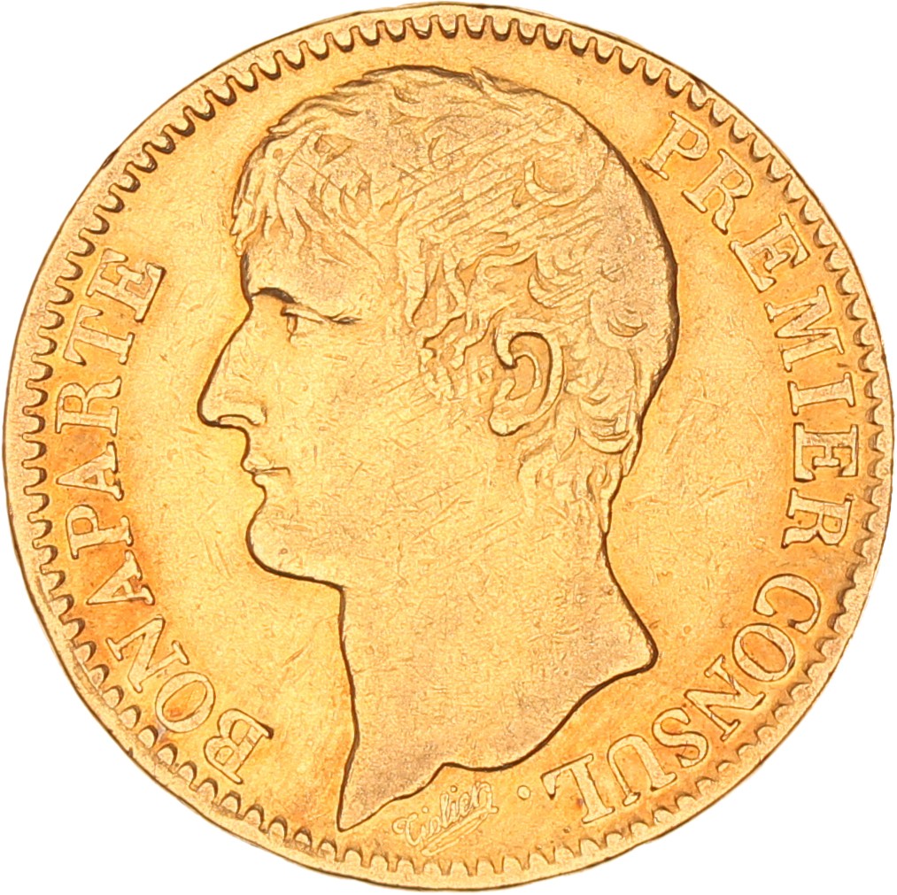 Goudwisselkantoor auction: France. Napoleon. 40 Francs. AN XI A.