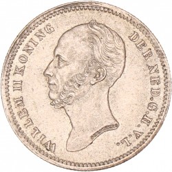 25 Cent. Willem II. 1848. UNC -.