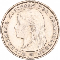 25 Cent. Wilhelmina. 1895. Prachtig -.