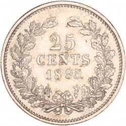 25 Cent. Wilhelmina. 1895. Prachtig -.