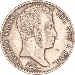 ½ Gulden. Willem I. 1830 B. Zeer Fraai +.