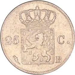 25 Cent. Willem I. 1829B. Zeer Fraai +.