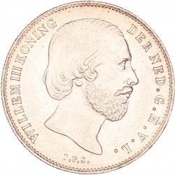 ½ Gulden. Willem III. 1858. UNC.