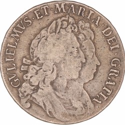 Great Britain. William and Mary. ½ crown. 1693 QUINTO.