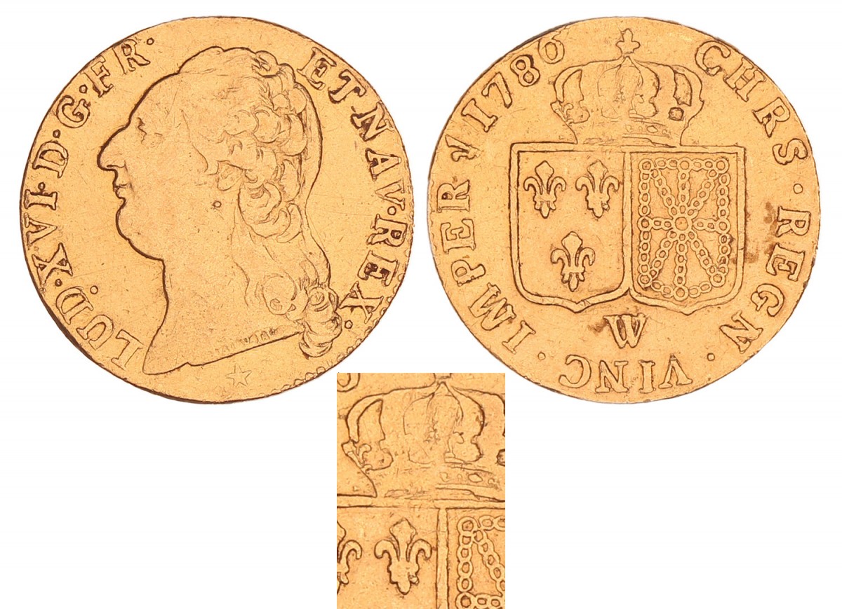 France. Louis XVI. Louis D'or. 1786 W.