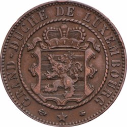 Luxembourg. Wiliam III. 10 Centimes. 1865 A.