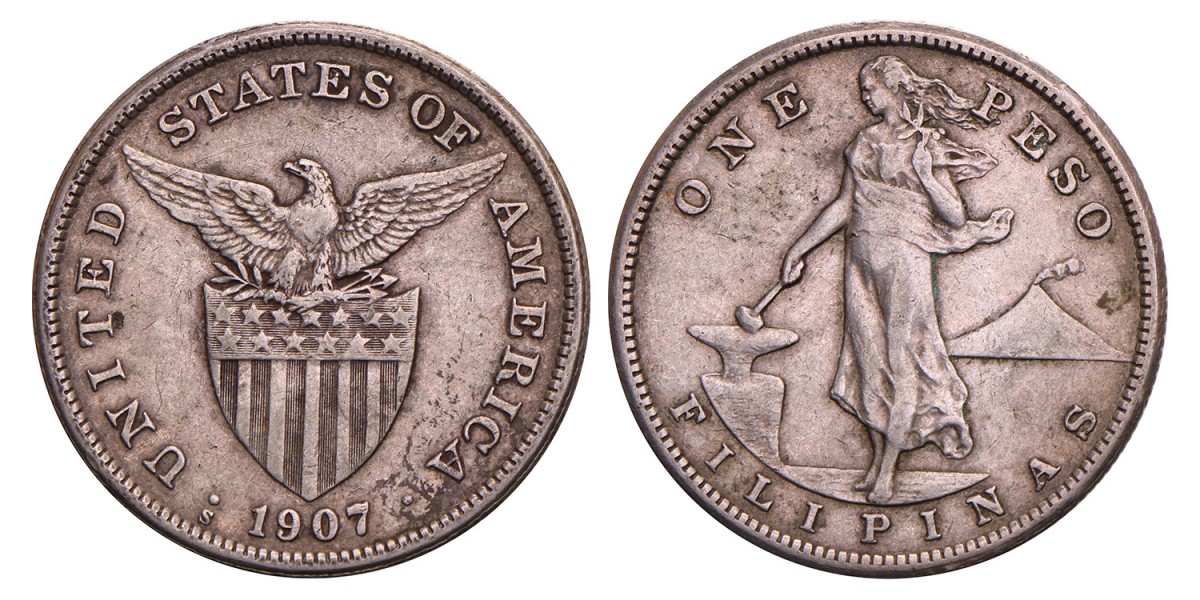 Philippines. American Administration. 1 Peso. 1907.