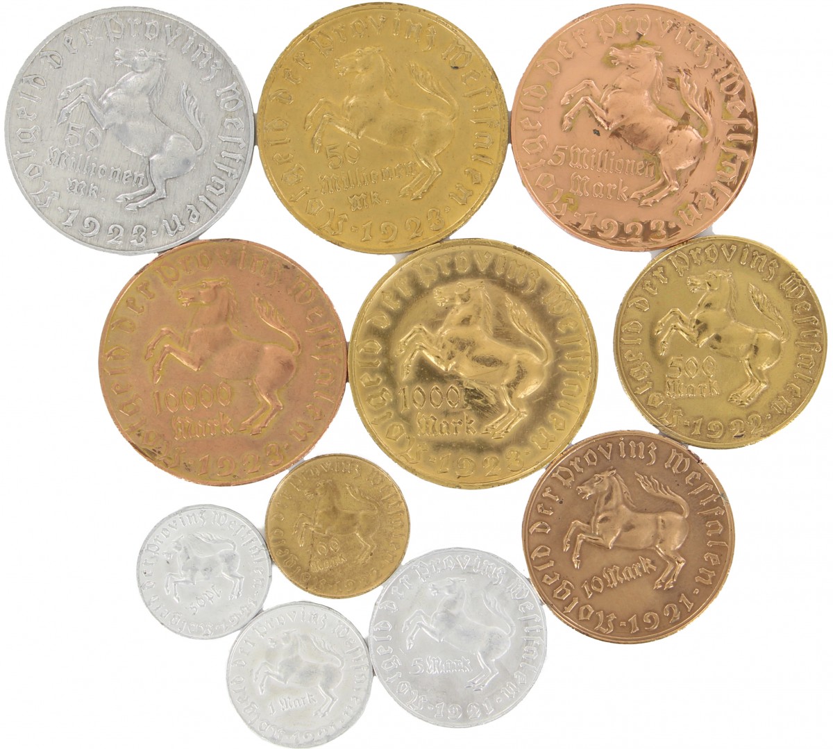 Germany. Westphalia. Lot (11) Notgeld. 1923.