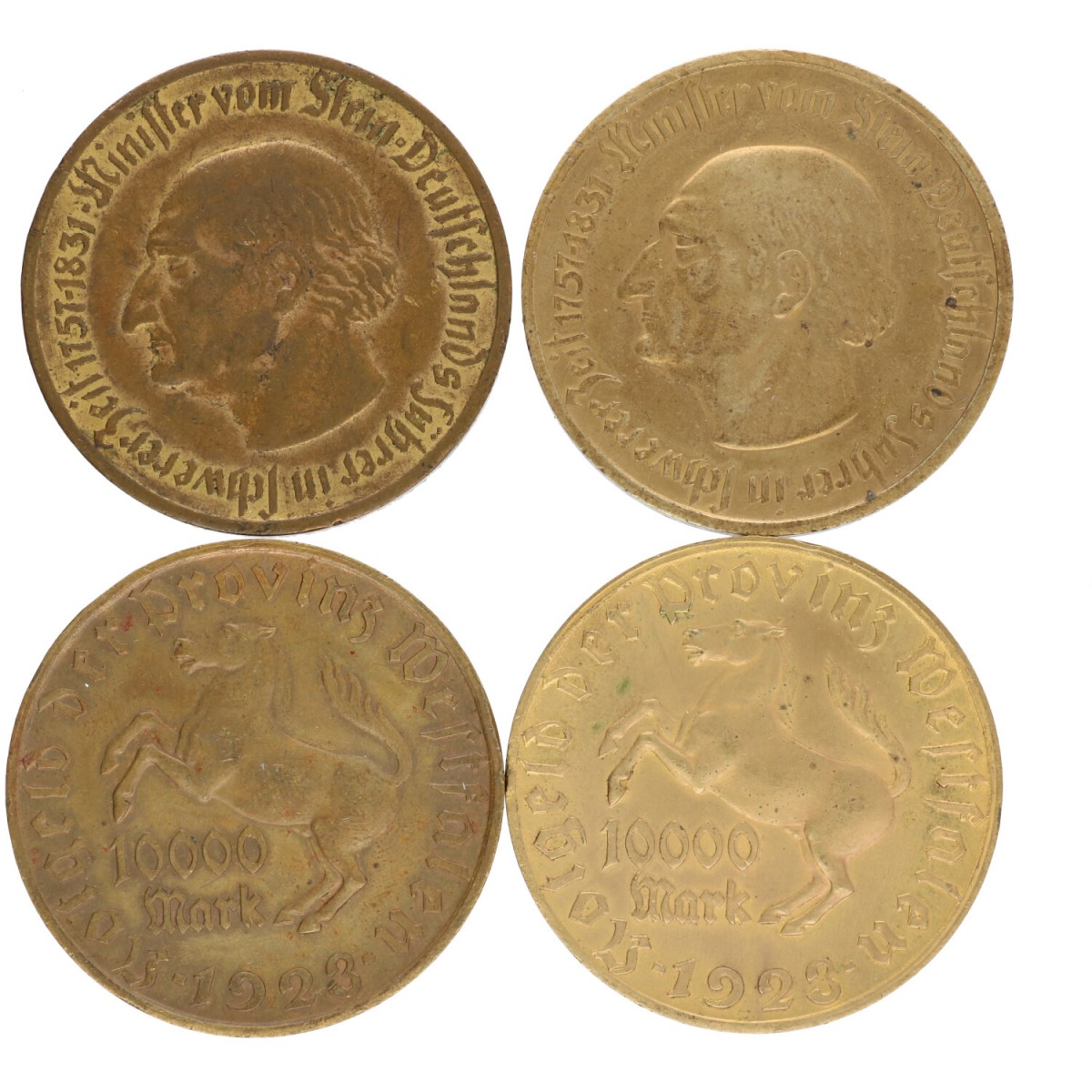 Germany. Weimar republic. Lot (4) 10000 Mark. 1923.