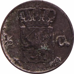 ½ Cent. Willem II. 1841. Fraai +.