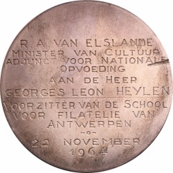 Belgium. 1964. Honor medal of arts.