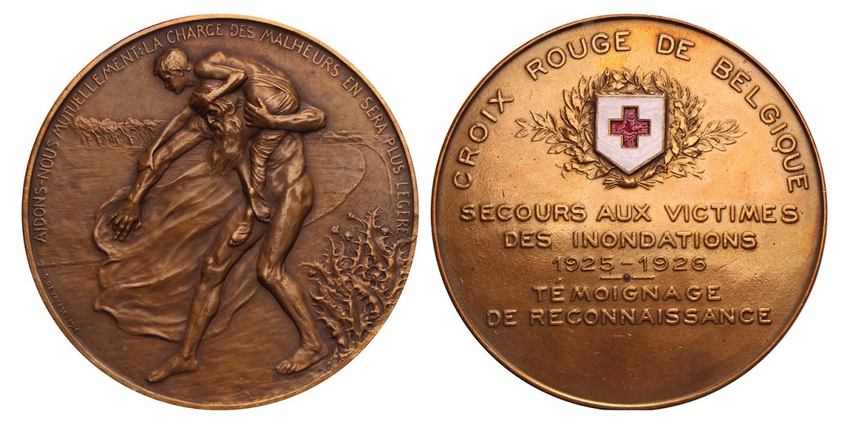 Belgium. 1926. Honor medal, aid to the victims.