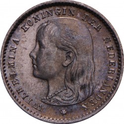 10 Cent. Wilhelmina. 1893. Prachtig.