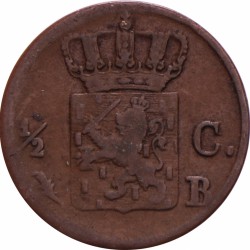 ½ Cent. Willem I. 1823 B. Fraai.