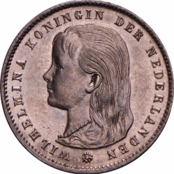 25 Cent. Wilhelmina. 1897. Prachtig.