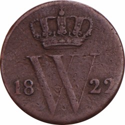½ Cent. Willem I. 1822 U. Fraai +.