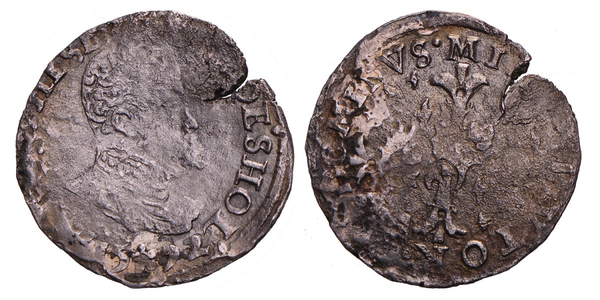 Tiende Filipsdaalder. Holland. Filips II. 1572.