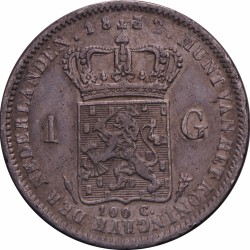 1 Gulden. Willem I. 1832/22. Zeer Fraai -.