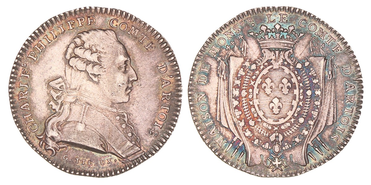 France. Artois. N.D. (1757 - 1824). Jeton with Charles X, duke of Artois.