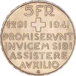 Switzerland. 'Anniversary of the Confederation' 5 Francs. 1941.