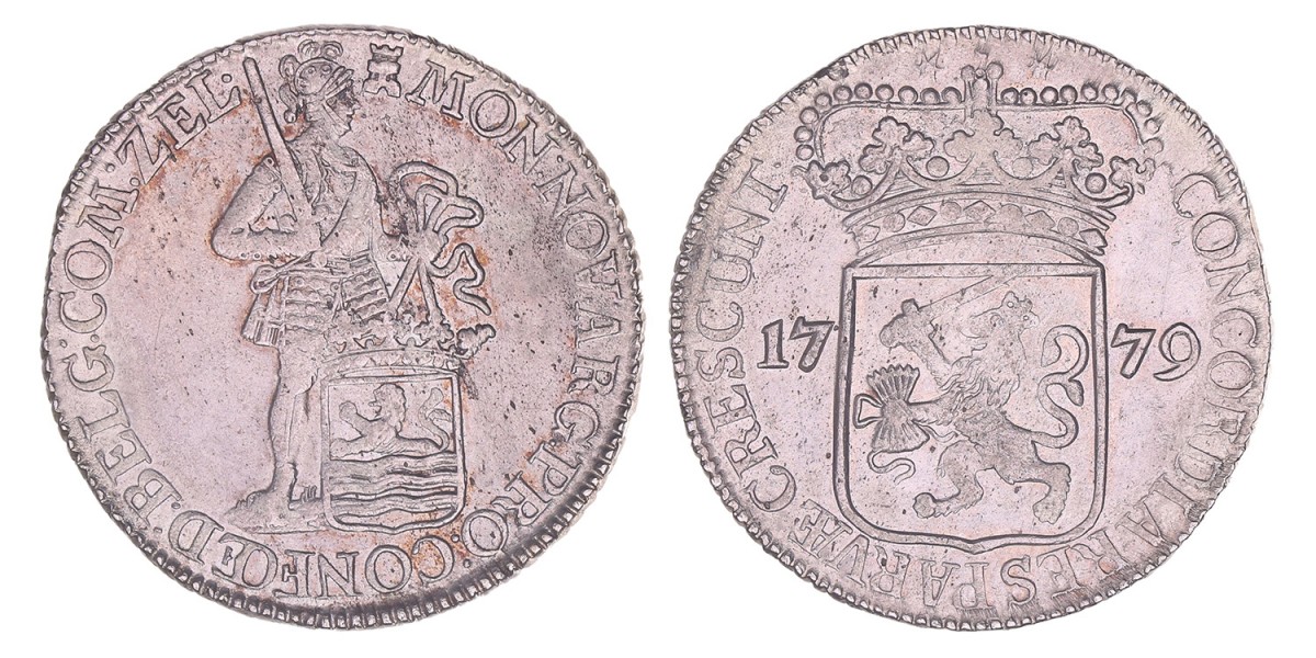 Zilveren Dukaat Zeeland 1779. Zeer Fraai / Prachtig.