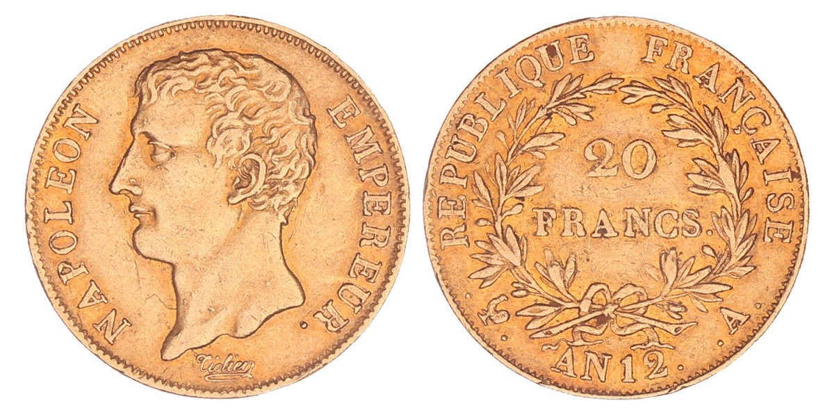 France. Napoleon. 20 Francs. An. 12.