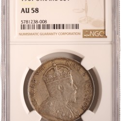 Straits Settlement. Edward VII. Dollar. 1907.