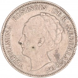 1 Gulden. Wilhelmina. Z.j. Zeer Fraai +.