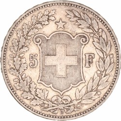 Switzerland. 5 Francs. 1891.