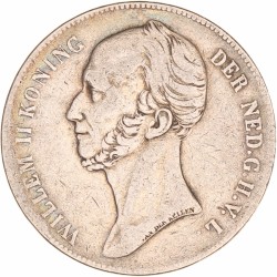 2½ gulden. Willem II. 1842. Fraai / Zeer Fraai.
