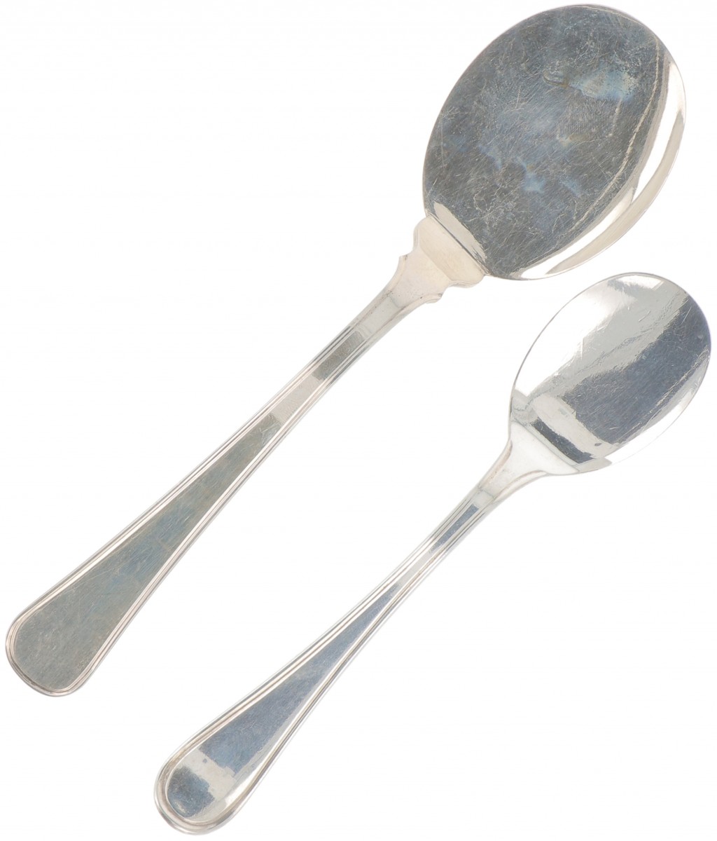 Pasteischep & petit-fourschep zilver.