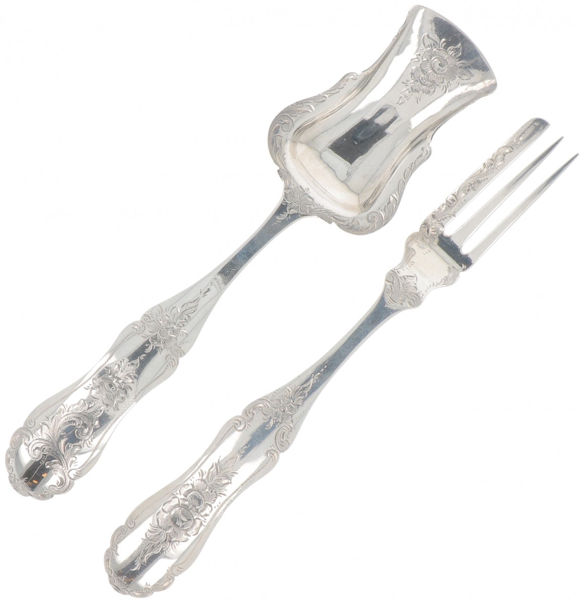 (2) delig gembercouvert zilver.